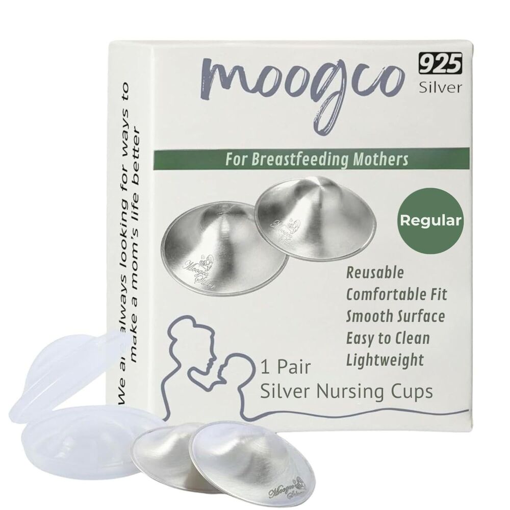 925k Sterling Silver Nipple Shields for Breastfeeding (Regular, Set of 2)
